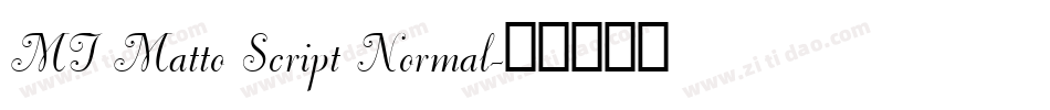 MT Matto Script Normal字体转换